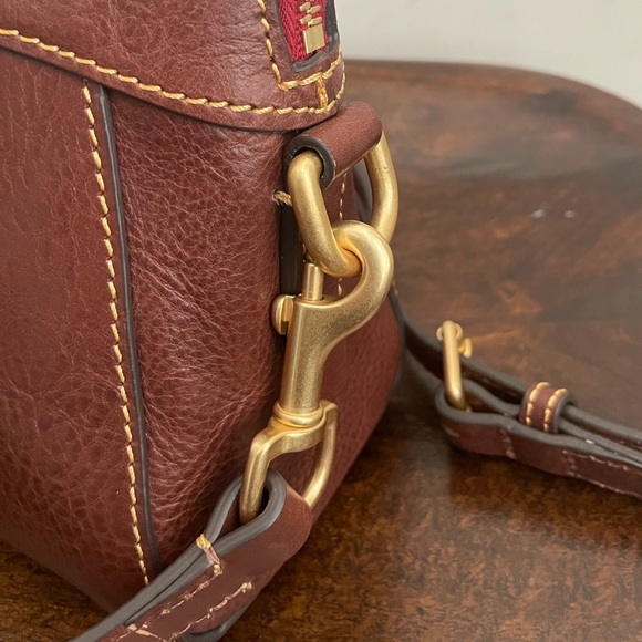 ✨HP🎉Dooney & Bourke Florentine Cameron Crossbody Satchel, Chestnut - Picture 11 of 16